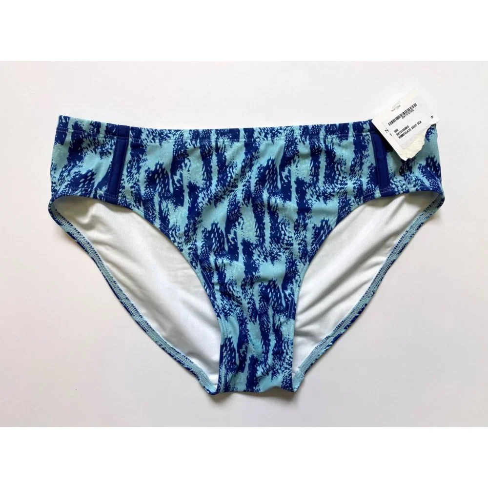 Z By Zella Blue Glaze Deep Sea Print Bikini Bottoms NEW WITH TAGS